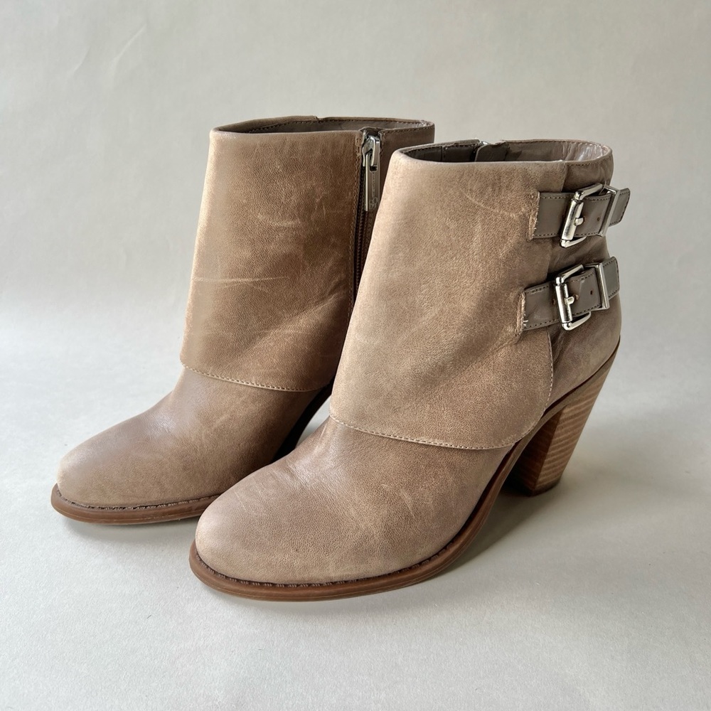 Jessica Simpson Leather Cuffed Ankle Bootie